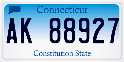 CT license plate AK88927