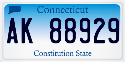 CT license plate AK88929
