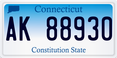 CT license plate AK88930