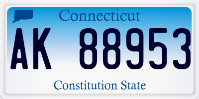 CT license plate AK88953