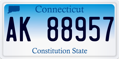 CT license plate AK88957