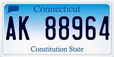 CT license plate AK88964