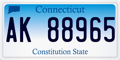 CT license plate AK88965