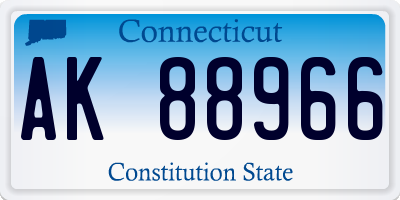 CT license plate AK88966