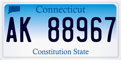 CT license plate AK88967