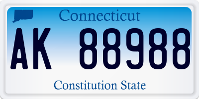 CT license plate AK88988