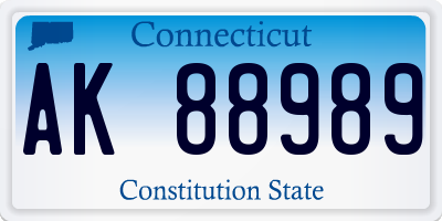 CT license plate AK88989