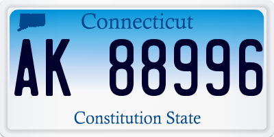 CT license plate AK88996