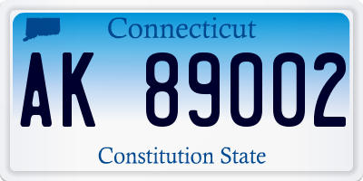 CT license plate AK89002