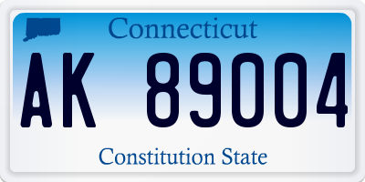 CT license plate AK89004