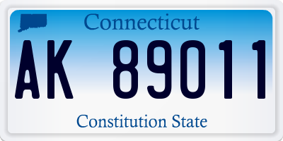 CT license plate AK89011