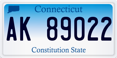 CT license plate AK89022