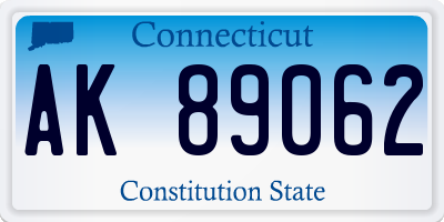 CT license plate AK89062