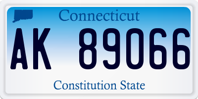 CT license plate AK89066