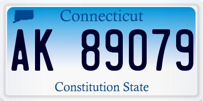 CT license plate AK89079