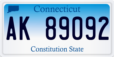CT license plate AK89092