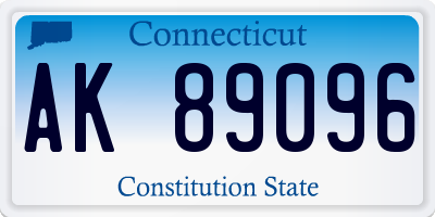 CT license plate AK89096