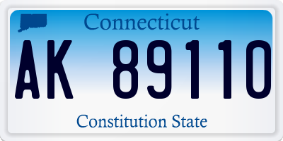 CT license plate AK89110
