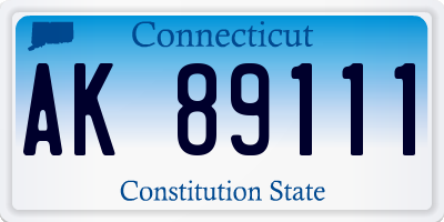 CT license plate AK89111