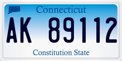 CT license plate AK89112