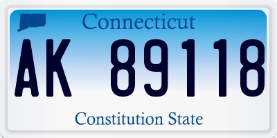 CT license plate AK89118