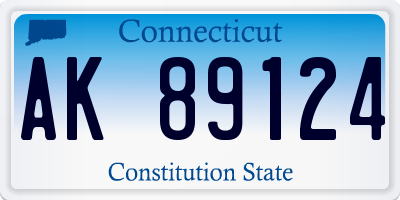 CT license plate AK89124