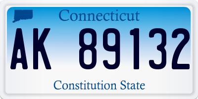 CT license plate AK89132