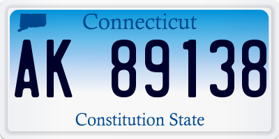 CT license plate AK89138