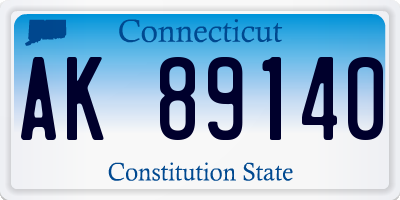 CT license plate AK89140