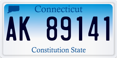 CT license plate AK89141