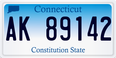 CT license plate AK89142