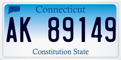 CT license plate AK89149