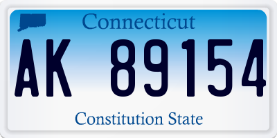 CT license plate AK89154