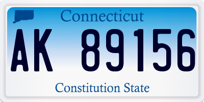CT license plate AK89156