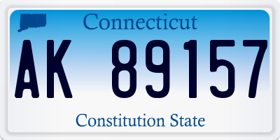 CT license plate AK89157