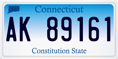 CT license plate AK89161