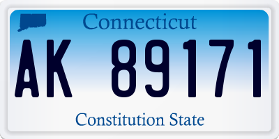 CT license plate AK89171