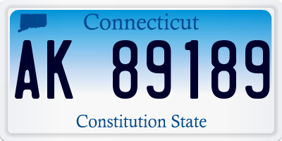 CT license plate AK89189