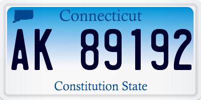 CT license plate AK89192