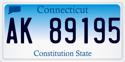 CT license plate AK89195