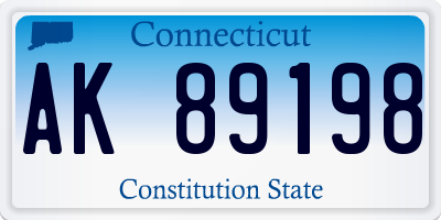 CT license plate AK89198