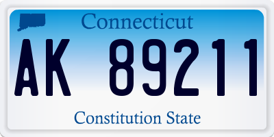 CT license plate AK89211