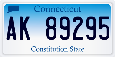 CT license plate AK89295