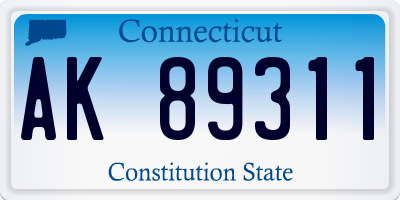 CT license plate AK89311