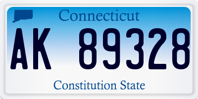CT license plate AK89328