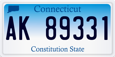 CT license plate AK89331