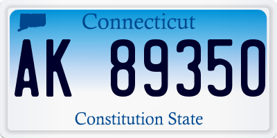 CT license plate AK89350