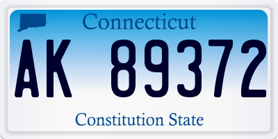 CT license plate AK89372