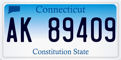 CT license plate AK89409