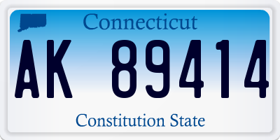CT license plate AK89414